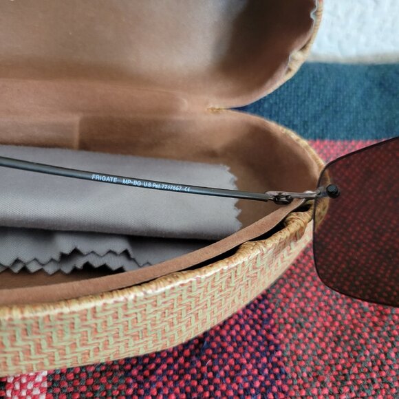 Maui Jim Frigate MP-BG Rimless Titanium Polarized Sunglasses Brown Lens Japan - Picture 6 of 8